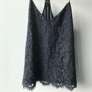 J. Crew Carrie Cami in Dark Gray Lace